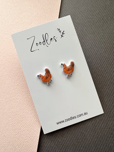 Zoodles Acrylic Mini Studs - Chickens