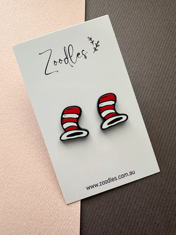 Zoodles Acrylic Studs - Cat in the Hat