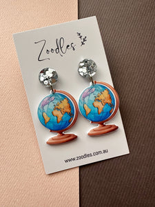 Zoodles Acrylic Dangles - World Globe