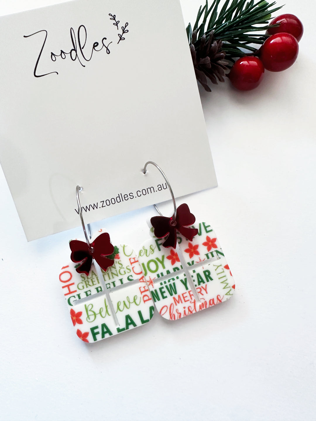 Zoodles Acrylic Hoop Dangles - Gifts