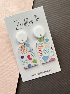 Zoodles Acrylic Dangles - Watercolour