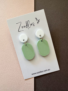 Zoodles Acrylic Small Dangles - Mint