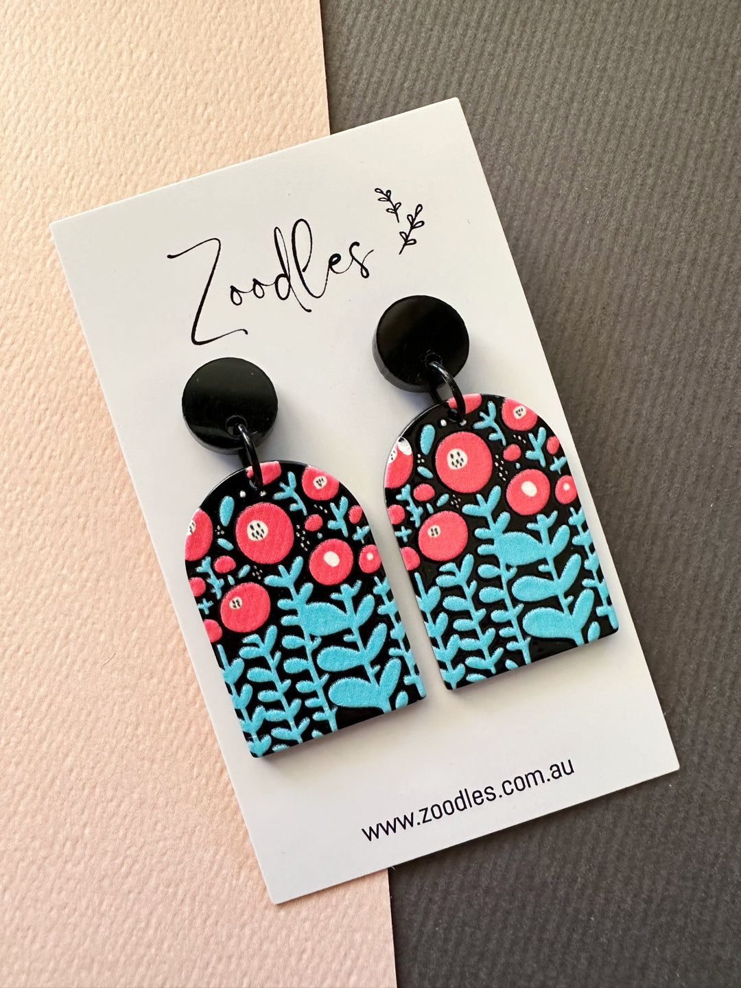 Zoodles Acrylic Dangles - Aqua Vines