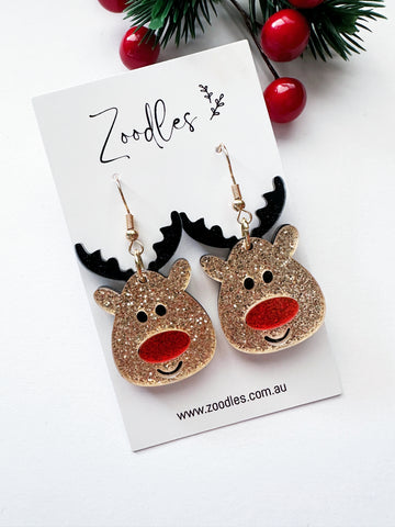 Zoodles Acrylic Hook Dangles - Reindeers