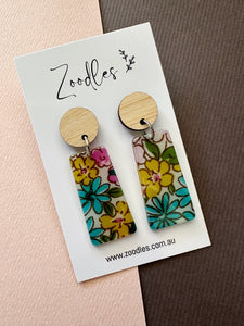 Zoodles Acrylic Dangles - Floral Drops