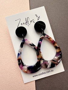 Zoodles Acrylic Dangles - Large Rhiannon Teardrop