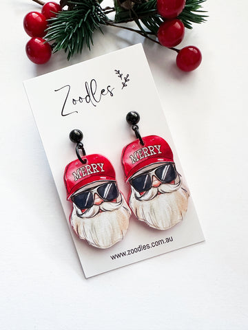 Zoodles Acrylic Dangles -  Merry Santa