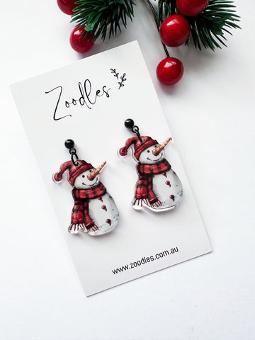 Zoodles Acrylic Dangles - Snowman