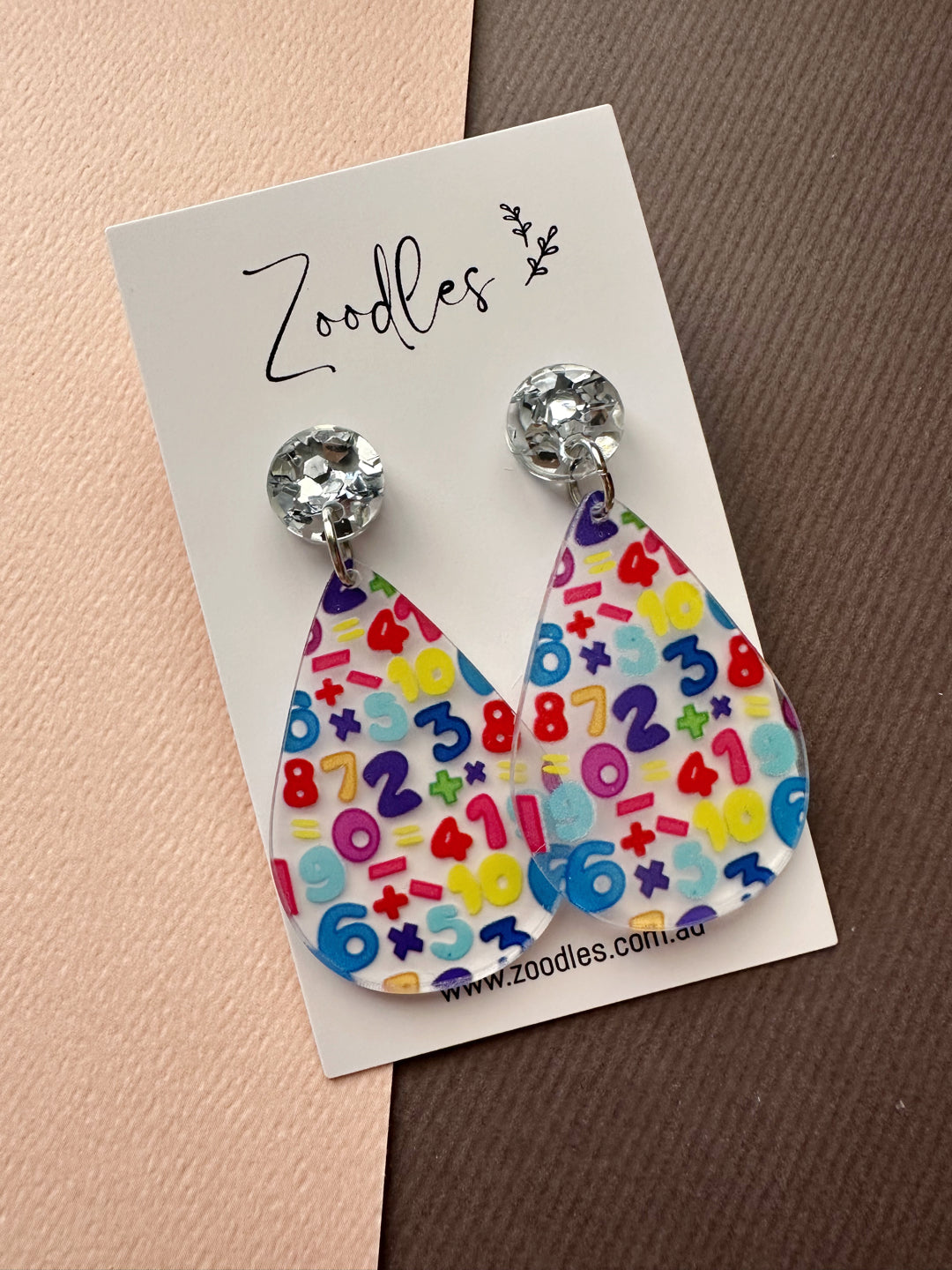 Zoodles Acrylic Dangles - ABC 123