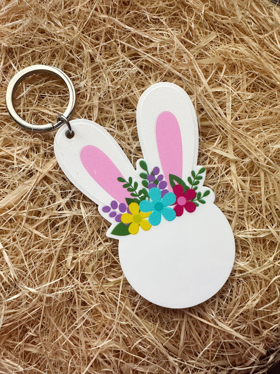 Zoodles Acrylic Keychain - White Bunny