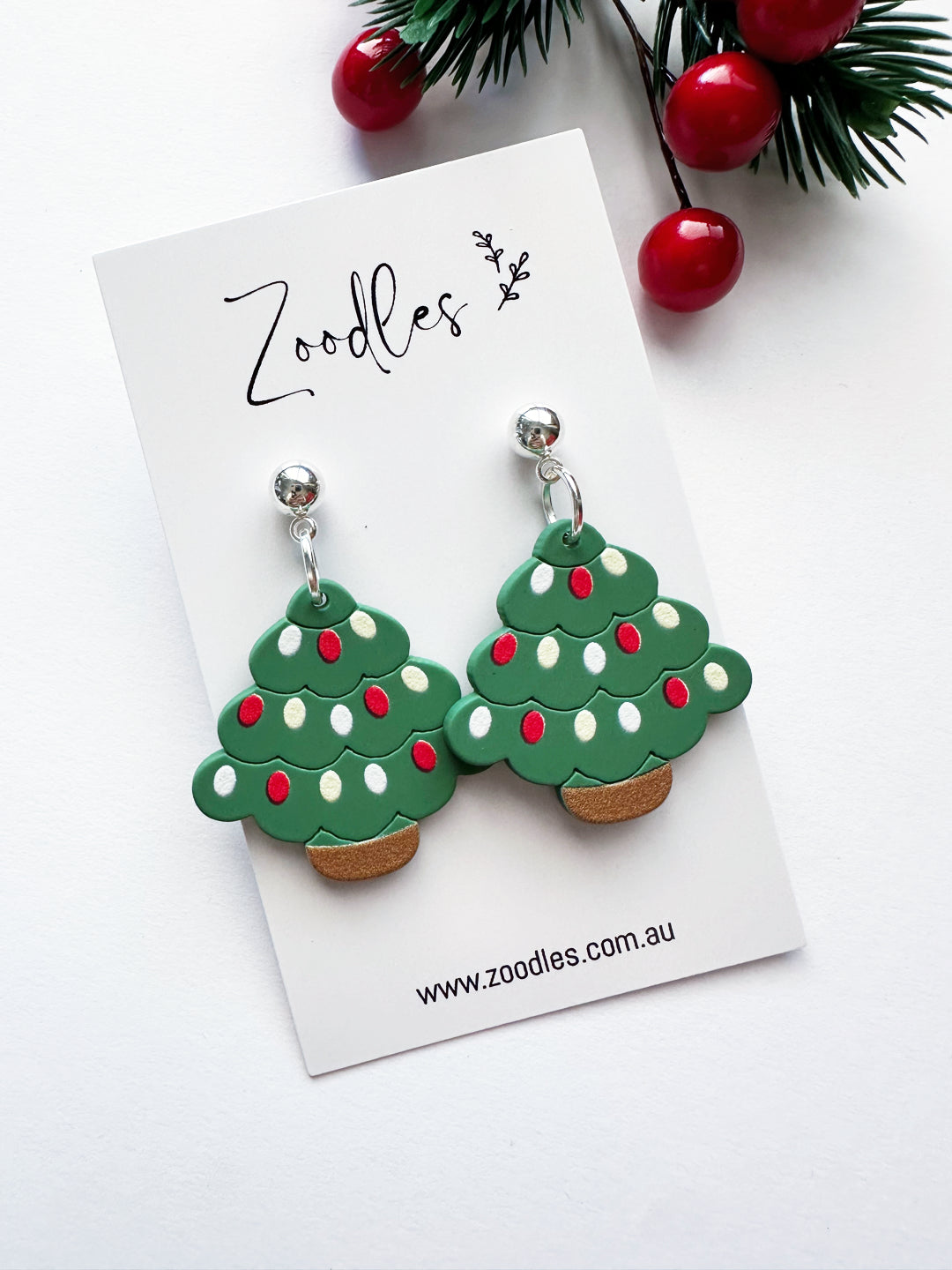 Zoodles Acrylic Dangles - Christmas Tree