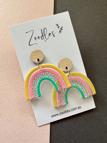 Zoodles Acrylic Dangles - Pastel Rainbows