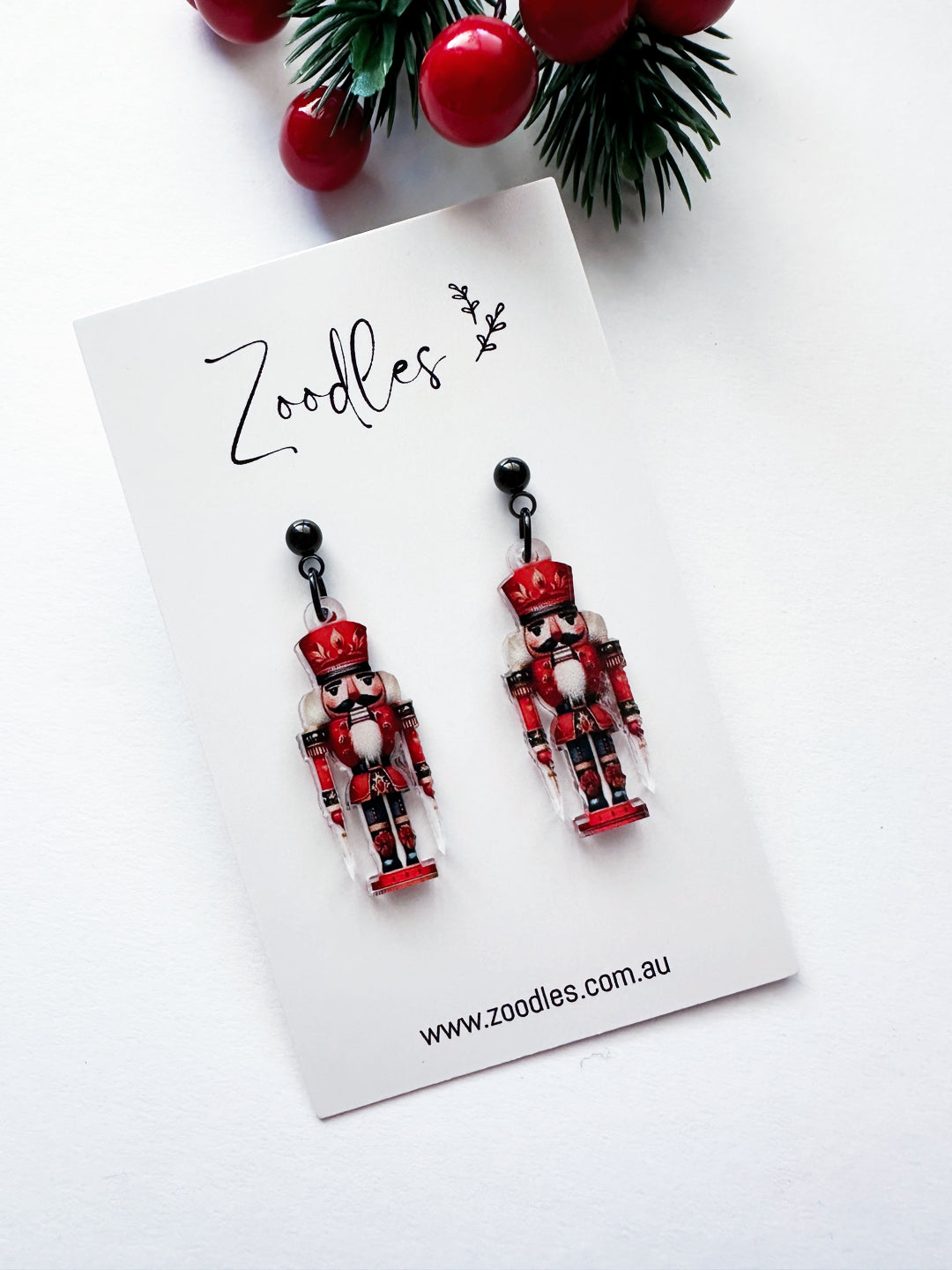 Zoodles Acrylic Dangles - Red Nutcrackers