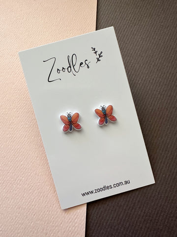 Zoodles Acrylic Mini Studs - Butterflies