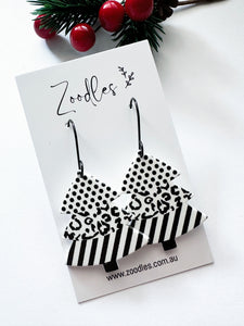 Zoodles Acrylic Hook Dangles - Monochrome Christmas Tree