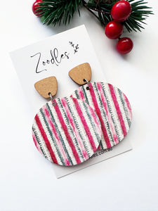 Zoodles Wooden Dangles - Christmas Stripe