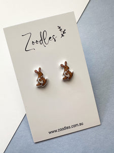 Zoodles Acrylic Mini Studs - Kangaroo