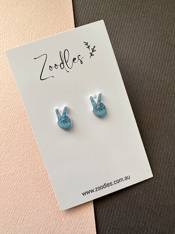 Zoodles Acrylic Mini Studs - Peace