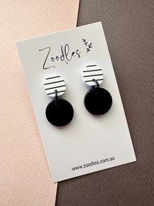 Zoodles Acrylic Small Dangles - Monochrome