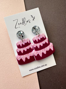 Zoodles Acrylic Dangles - Birthday Cake