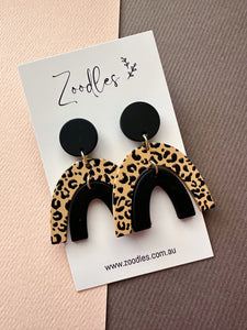 Zoodles Dangles - Leopard & Black Rainbow