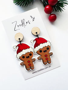 Zoodles Acrylic Dangles - Gingerbread Man