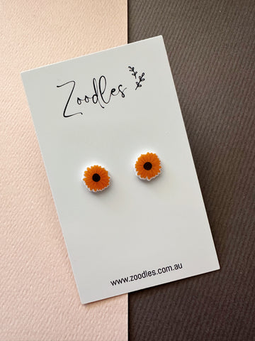 Zoodles Acrylic Mini Studs - Sunflowers