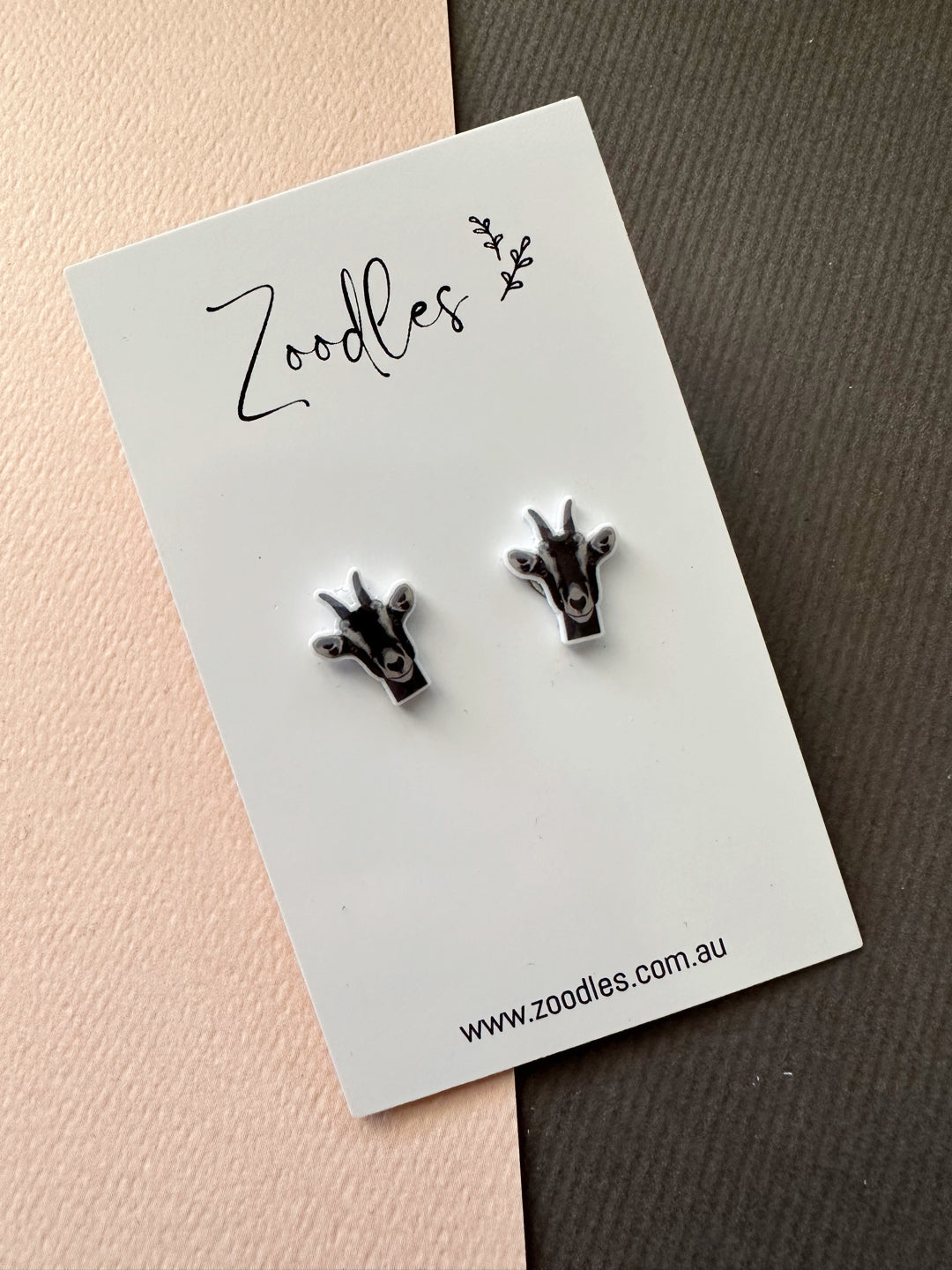 Zoodles Acrylic Mini Studs - Goat