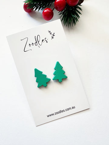 Zoodles Christmas Tree Studs - Plain Green