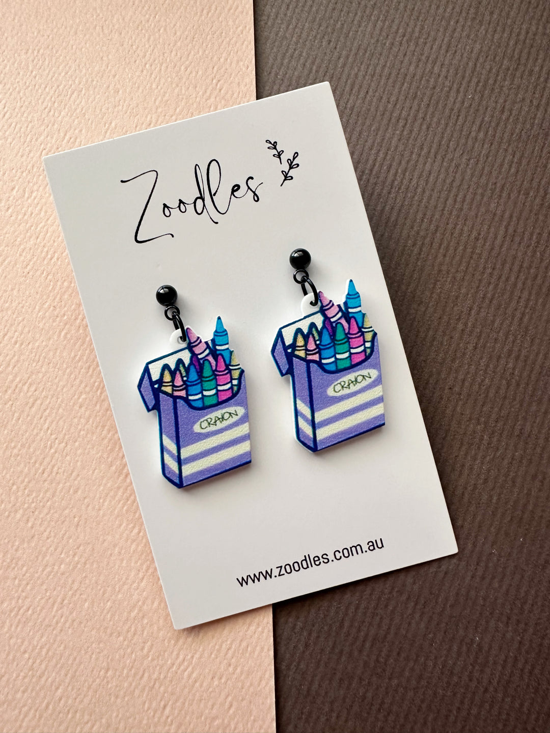 Zoodles Small Acrylic Dangles - Mini Crayon Pack