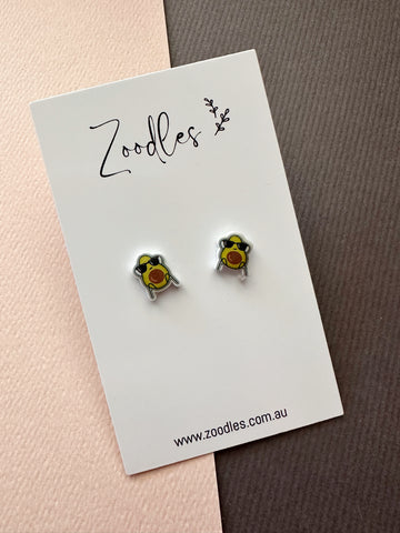 Zoodles Acrylic Mini Studs - Cool Avocados