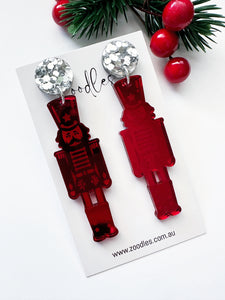 Zoodles Mirror Acrylic Dangles - Red Nutcracker