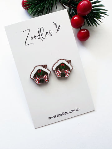 Zoodles Acrylic Gingerbread House Studs