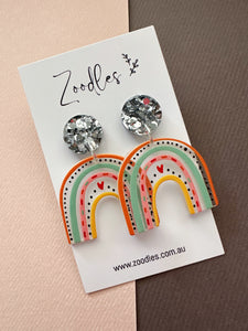 Zoodles Acrylic Dangles - Rainbow