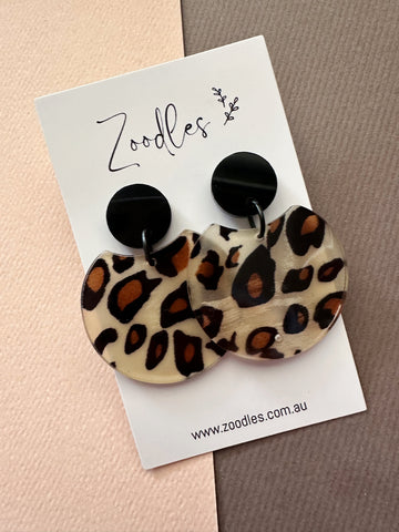 Zoodles Acrylic Dangles - Leopard Print
