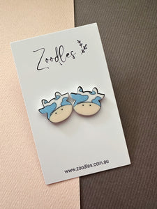 Zoodles Acrylic Studs - Blue Cows