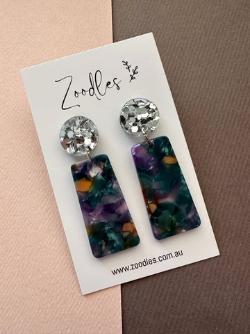 Zoodles Acrylic Dangles - Teal Drops