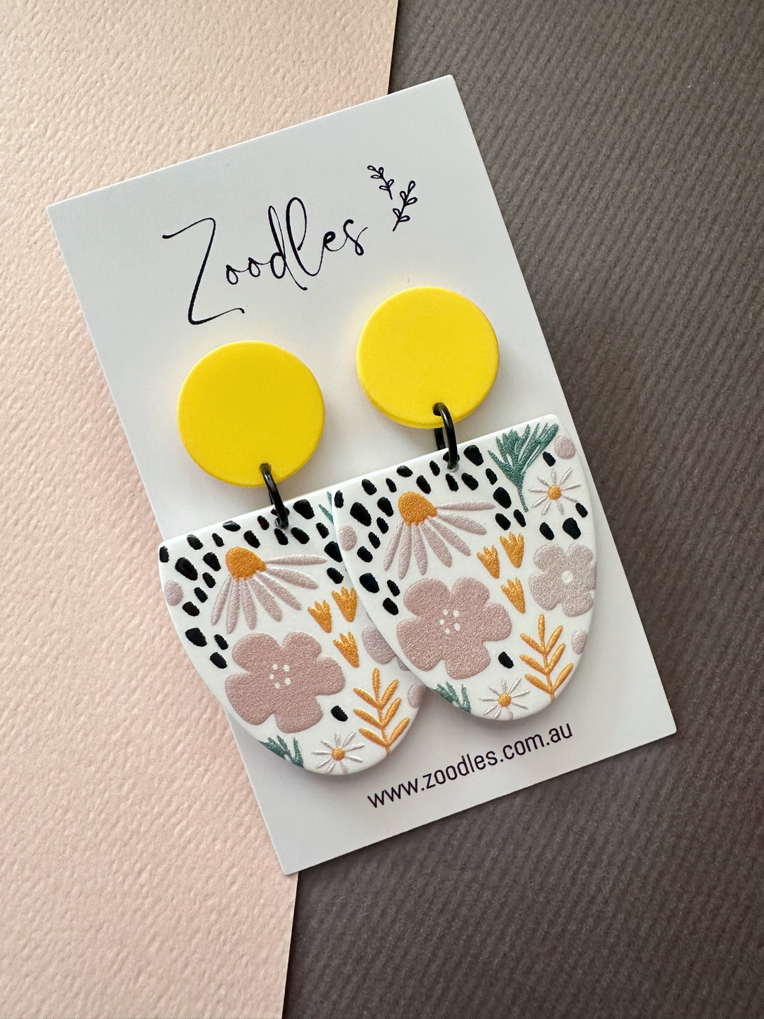 Zoodles Acrylic Dangles - Floral