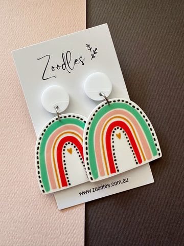 Zoodles Acrylic Dangles - Rainbows