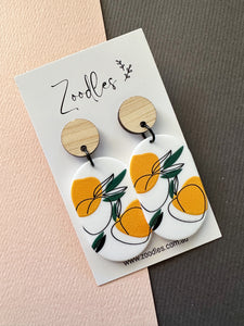 Zoodles Acrylic Dangles - Peachy