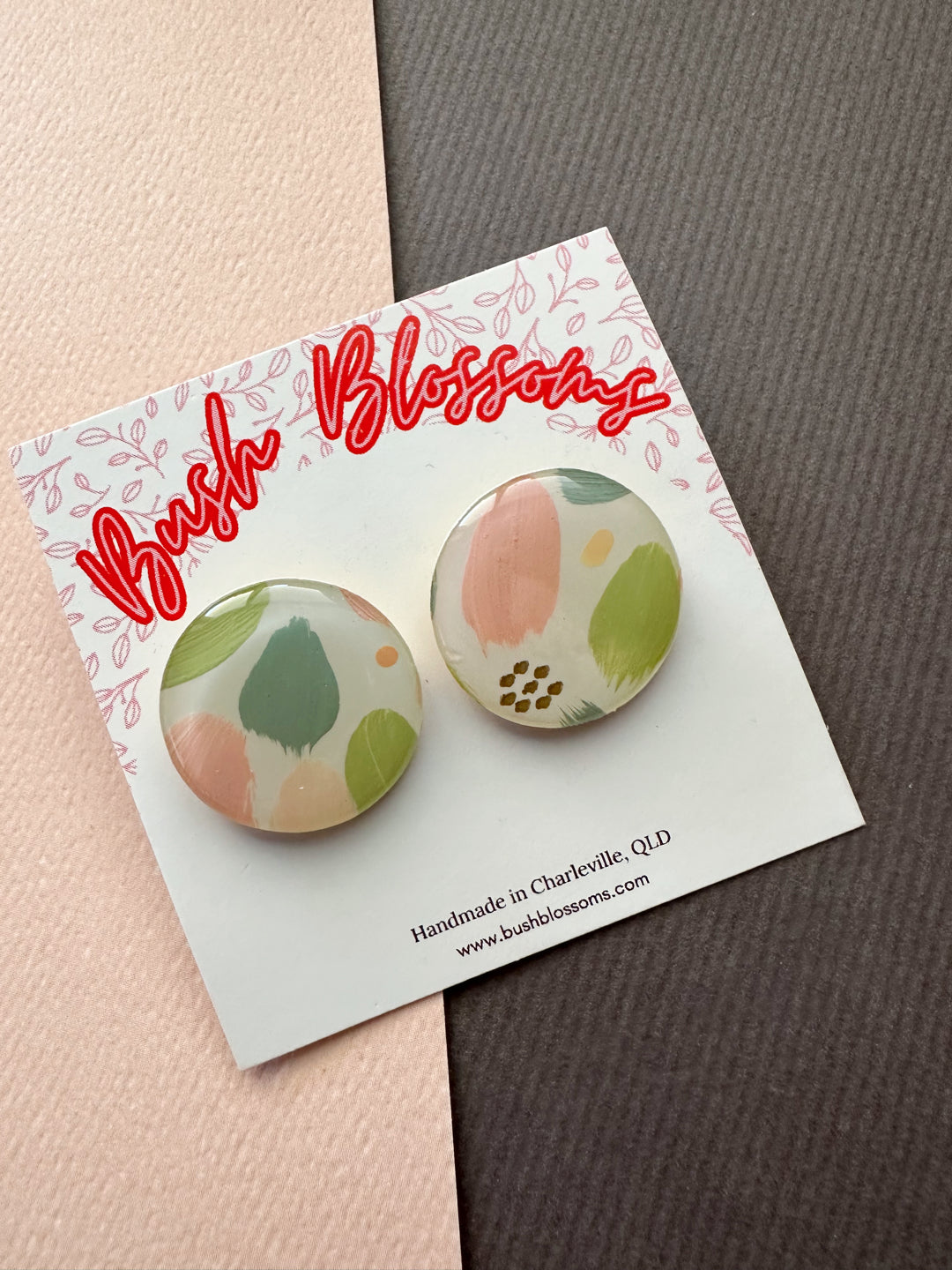 Bush Blossoms Resin Statement Studs - Bree