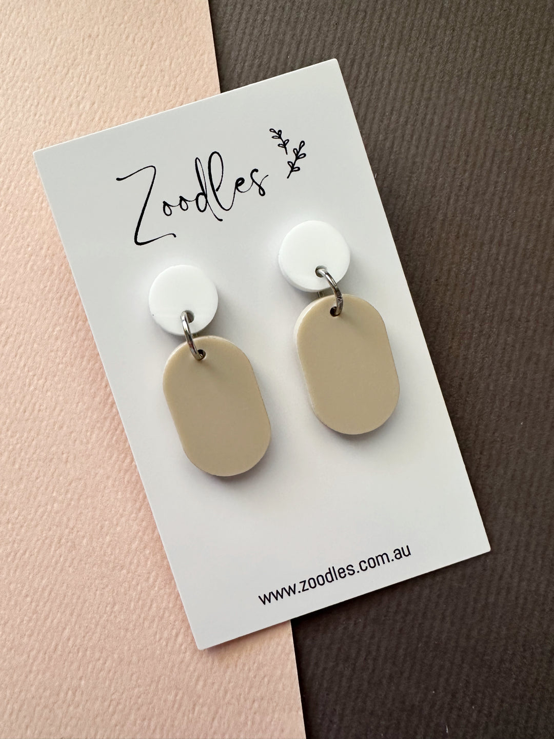 Zoodles Acrylic Small Dangles - Stone