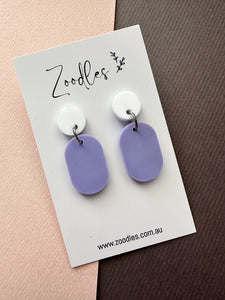 Zoodles Acrylic Small Dangles - Lilac