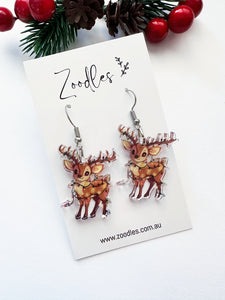 Zoodles Acrylic Hook Dangles - Reindeer