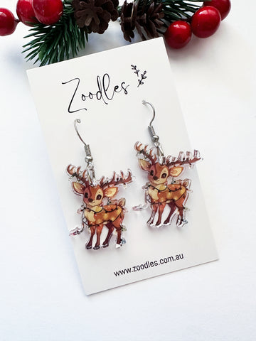 Zoodles Acrylic Hook Dangles - Reindeer