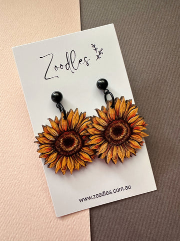 Zoodles Dangles - Wooden Sunflowers