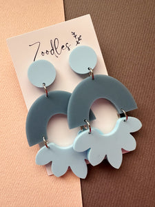 Zoodles Acrylic Statement Dangles - Blue