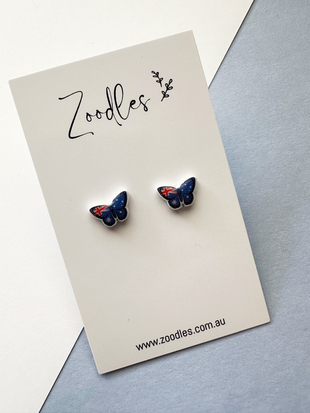 Zoodles Acrylic Mini Studs - Butterfly