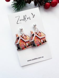 Zoodles Acrylic Dangles - Gingerbread House