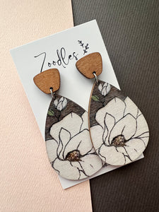 Zoodles Wooden Dangles - Natural Teardrop (Statement size)